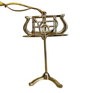 Music Gold Stand Holiday Ornament